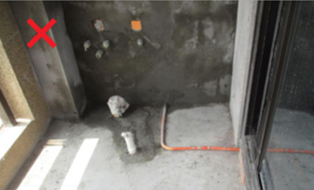 用水區(qū)域強電走地面